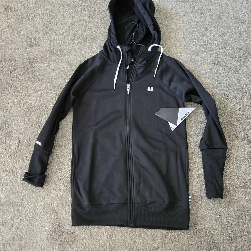 Armada All In Mid Layer Full Zip Hoodie Jacket Women's Small Black NWT